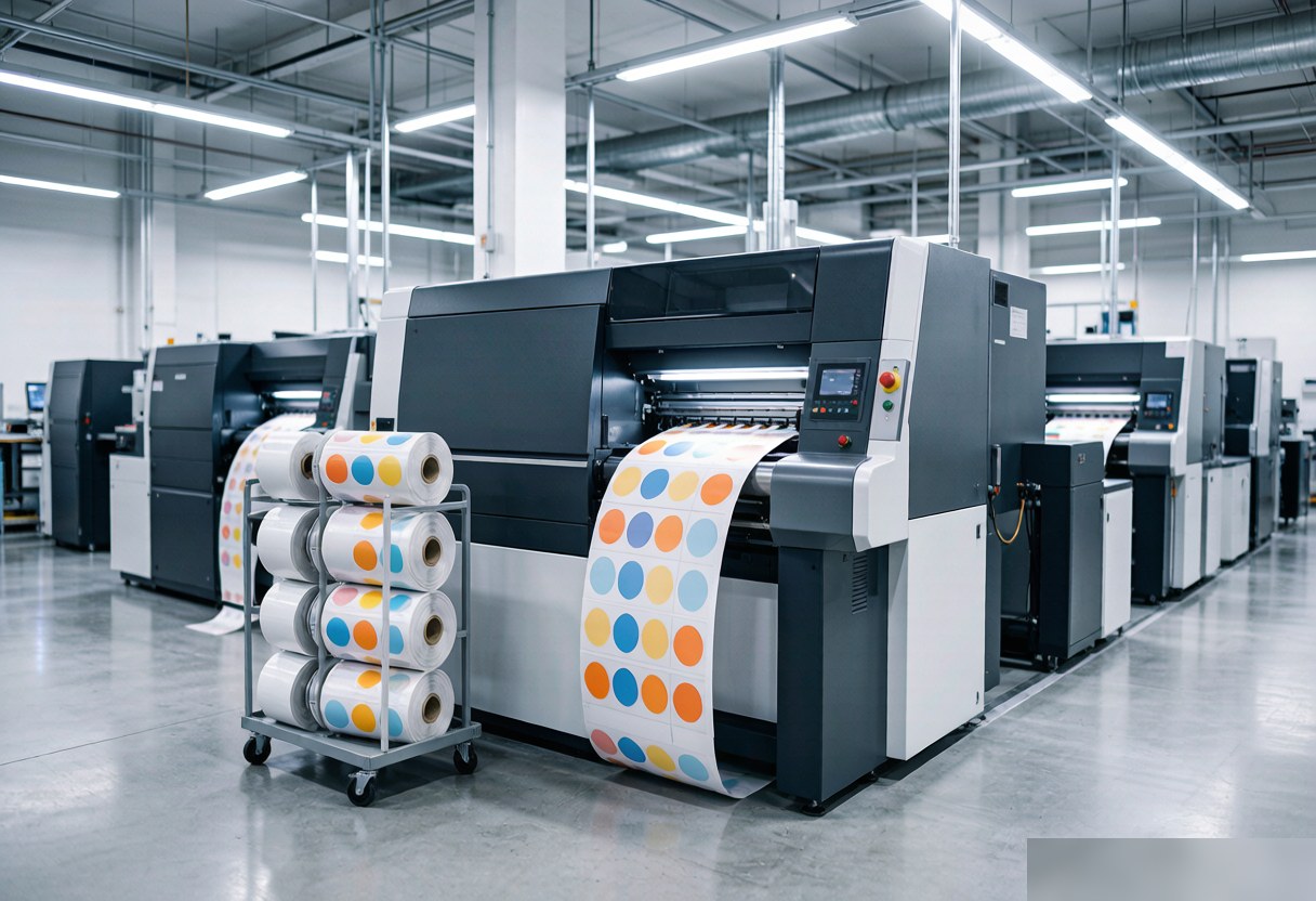 HP Indigo 6K+ press printing custom label rolls